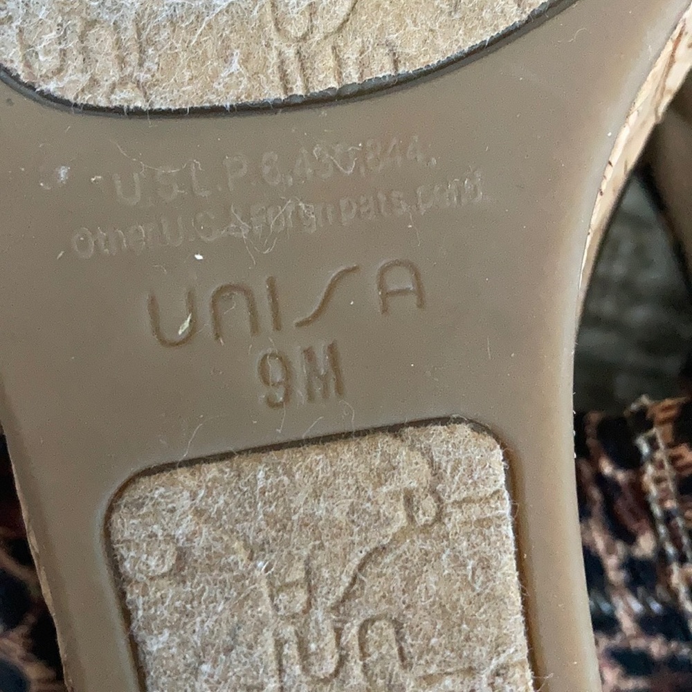 Unisa Sandals Cat Print Cheetah Leopard Size 9 - Picture 8 of 9